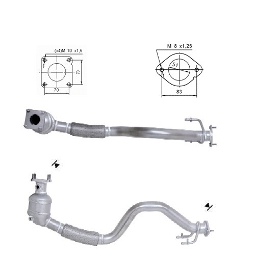 VW GOLF V 1.4i 16V 1390 cc 55 Kw / 75 cv BCA Magnaflow CAT Bouwj