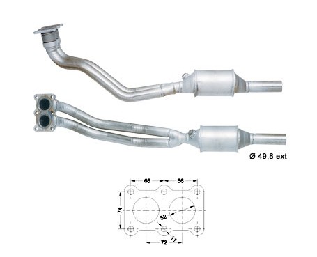 Audi A3 1.6i 1595 cc 74 Kw / 100 cv AEH Magnaflow CAT Bouwjaar: 