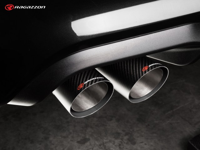 Cat-back systeem RVS Ragazzon BMW M2 F87 2015- sierstukken carbon