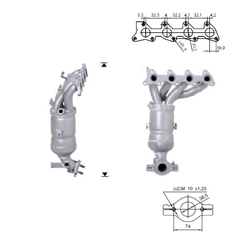 Kia PICANTO 1.0i 999 cc 45 Kw / 61 cv G4HF Magnaflow CAT Bouwjaa