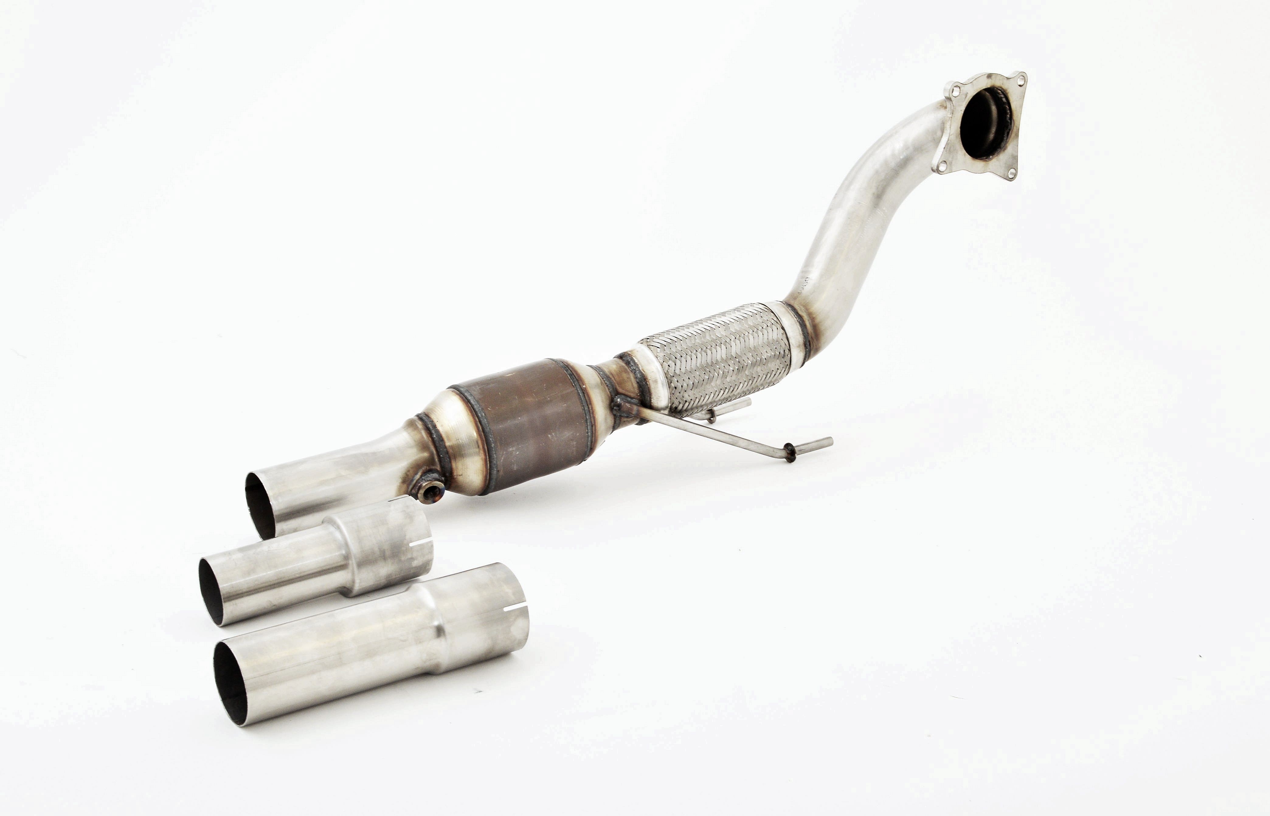VW Polo 6R WRC 76mm Downpipe met 200 cels HJS Sport-Kat.