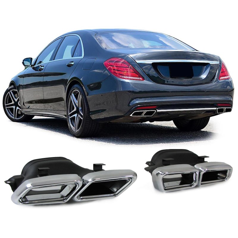 Sportuitlaat Sierstukken Mercedes W222 W212 E63 S65 AMG Chroom