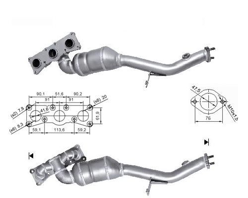 BMW 325i 2.5i V6 24V 2497 cc 160 Kw / 218 cv N52 E90 Magnaflow C