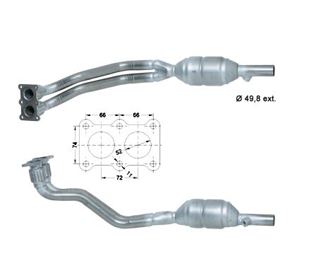 Skoda OCTAVIA 1.6i 16V 1595 cc 75 Kw / 102 cv BFQ Magnaflow CAT 