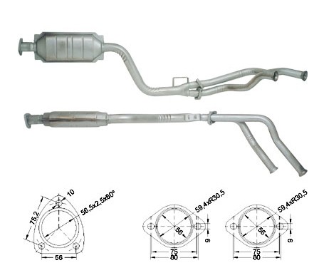 Mercedes C180 1797 cc 90 Kw / 122 cv W202 Magnaflow CAT Bouwjaar