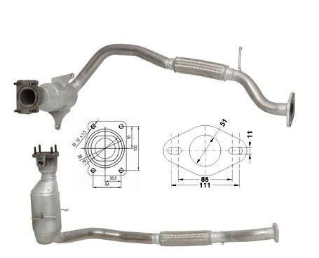 Ford MONDEO 1.8i 16V 1796 cc 85 Kw / 116 cv ZH18 Magnaflow CAT B