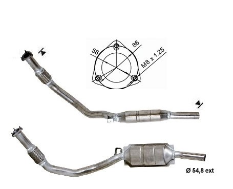 Audi A4 2.5TD 2496 cc 110 Kw / 150 cv AFB Magnaflow CAT Bouwjaar