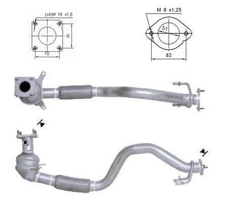 VW GOLF V 1.4i 16V 1390 cc 55 Kw / 75 cv BCA Magnaflow CAT Bouwj
