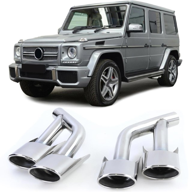 Uitlaat Sierstukken Mercedes W463 G-Klasse 98-15 G63 Look