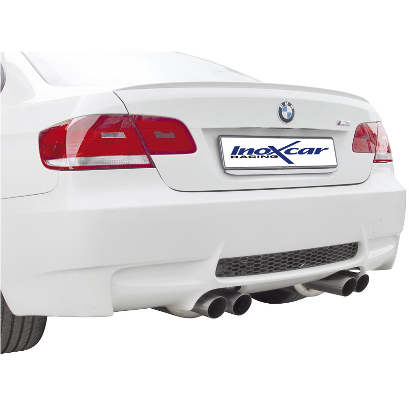 100% RVS Dubbele Sportuitlaat  BMW 3-Serie E92 M3 Coupe 4.0 V8 2007- Links/Rechts 2x76mm Racing