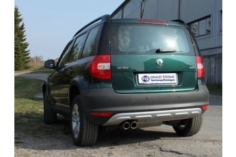 Skoda Yeti - 5L (Frontantrieb + 4x4) Einddemper 70mm - 2x90 Typ