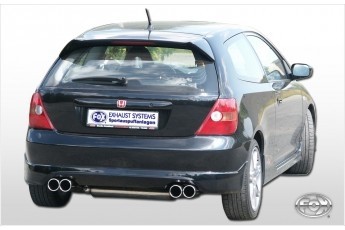 Honda Civic VII Type R Einddemper dwars Uitgang rechts/links - 2