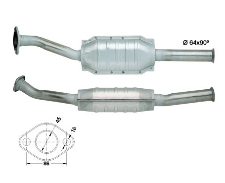 Peugeot PARTNER 1.1i 1124 cc 44 Kw / 60 cv TU1M+ (HDZ) Magnaflow