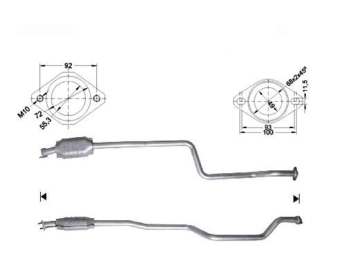 Mazda 626 2.0TD 1998 cc 74 Kw / 101 cv RF Magnaflow CAT Bouwjaar