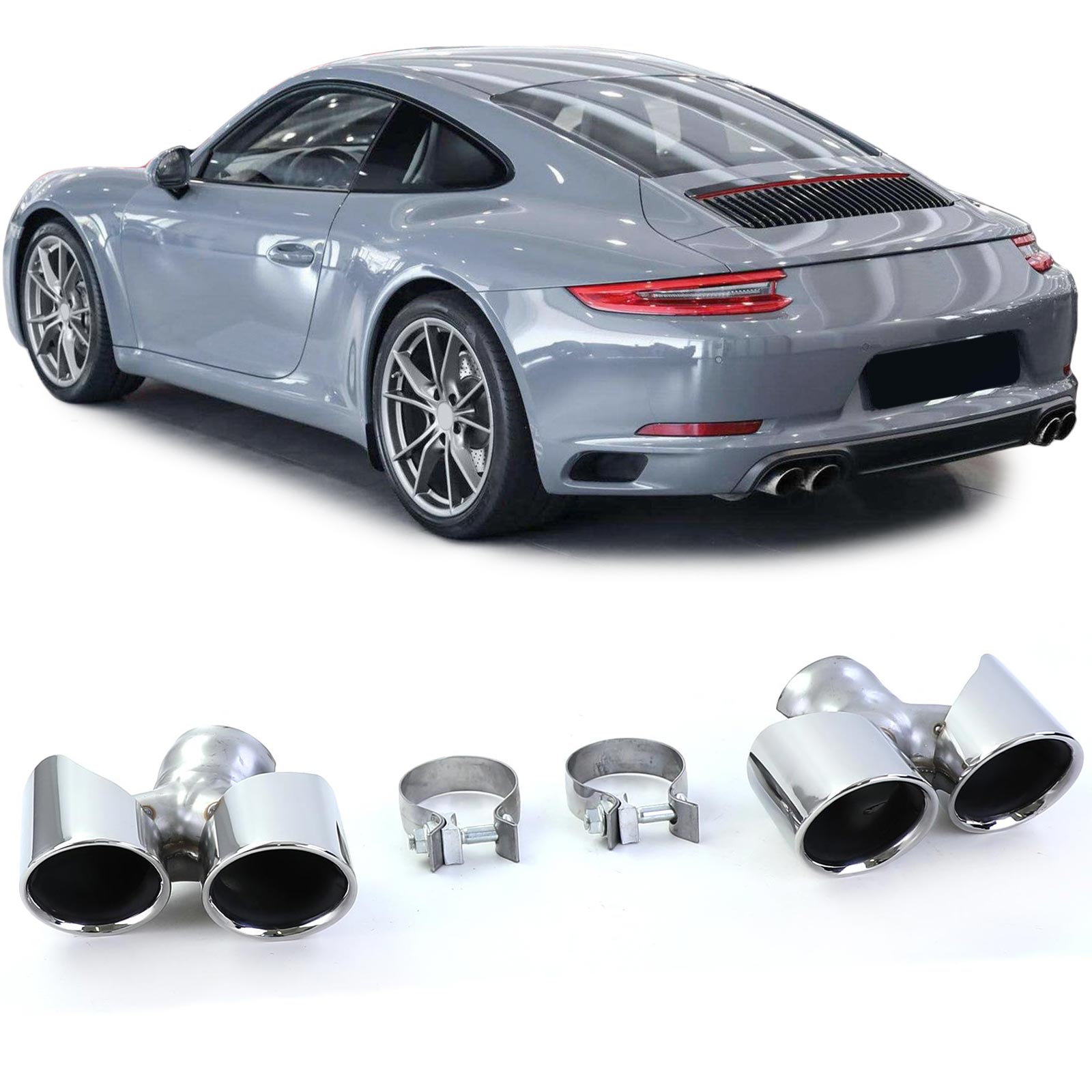 Sierstukken Porsche 911 991.2 15-19 Zilver