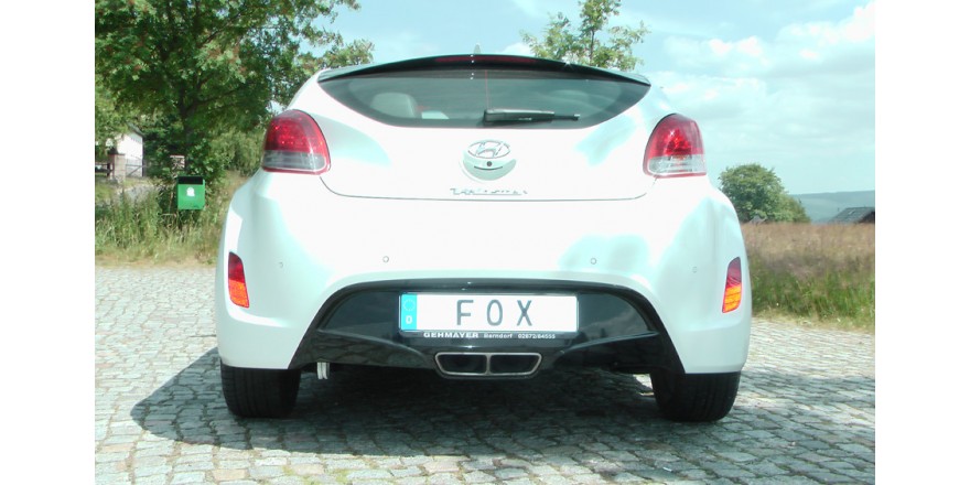 Hyundai Veloster Einddemper met Uitgang in den originalen en FOX