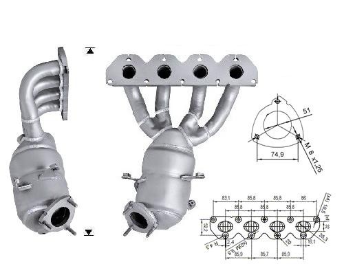 Opel VECTRA 1.8i 16V 1796 cc 103 Kw / 140 cv Z18XER Magnaflow CA