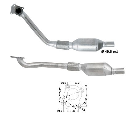 VW PASSAT 35i 1.9TD 1896 cc 66 Kw / 90 cv AHU / 1Z Magnaflow CAT