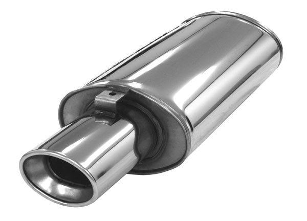 einddemper ELLIPS 140/220 L=670mm 2,5 inch (63,5mm) Simons RVS