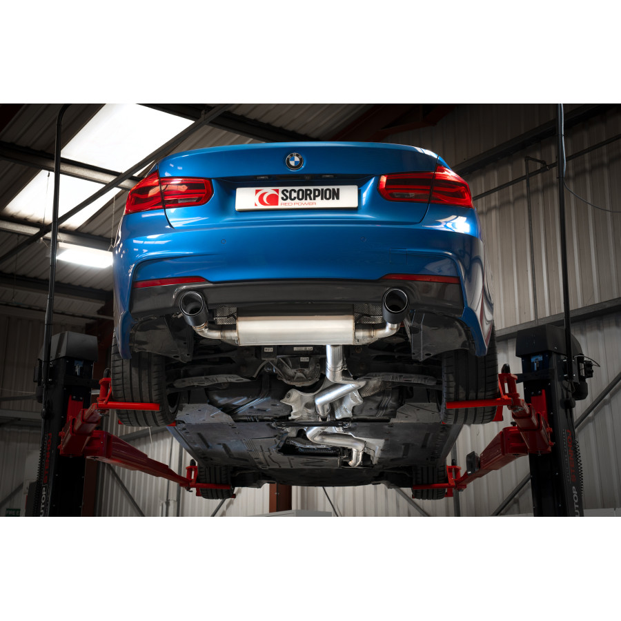 BMW 3 Series F30/F31 340i incl. xDrive Non-GPF Model Non-resonated cat-back system Scorpion