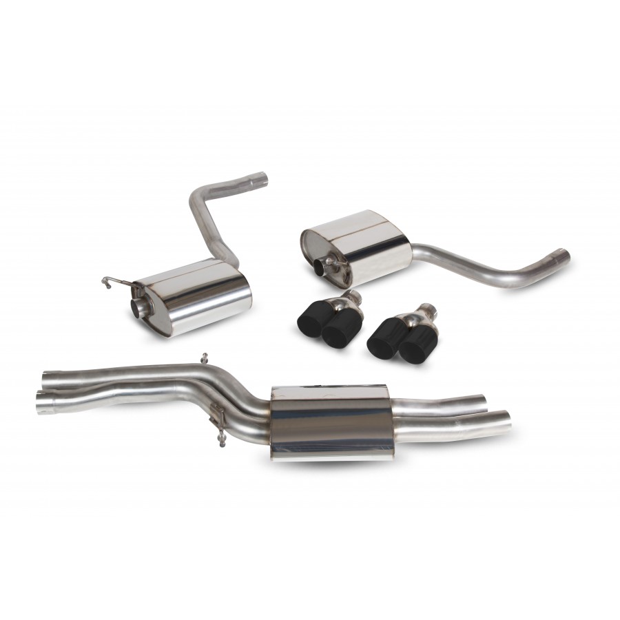 Scorpion uitaat Audi S4 3.0 TSFI V6 Quattro & Avant B8/B8.5 resonerend & zwart keramiek