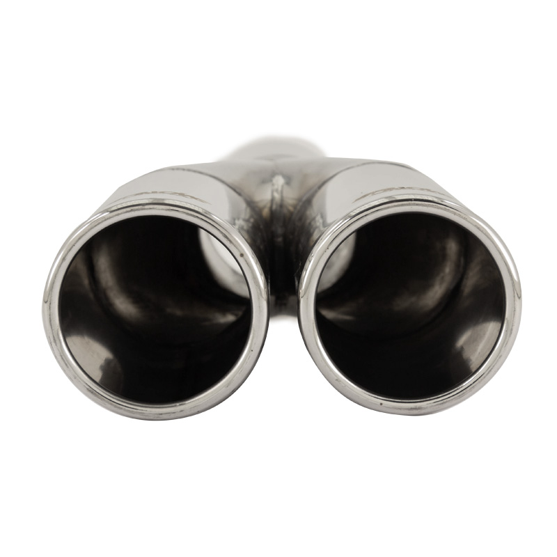 Simoni Racing Uitlaatsierstuk Dubbel Rond RVS - Ø63xL220mm - Montage ->60mm