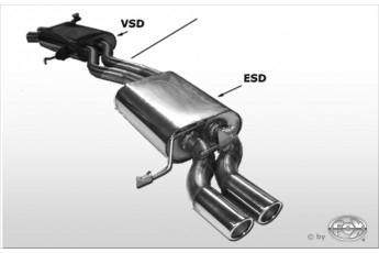 Audi 200 Typ 44Q quattro Einddemper - 2x70 Typ 16 FOX