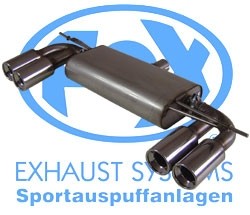 FOX RVS Einddemper VW Golf V, Duplex, keuze uit 54 eindstukk
