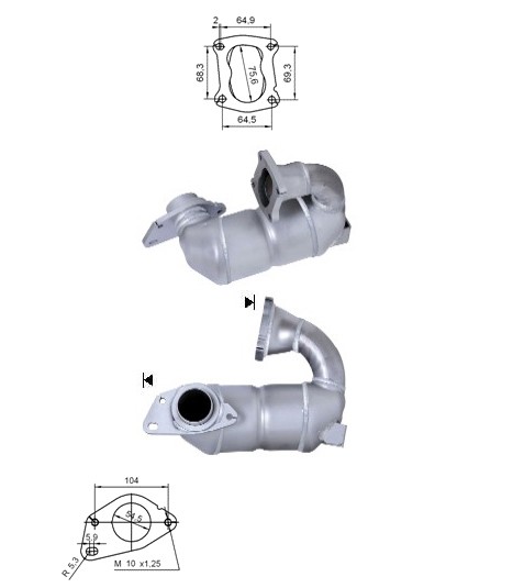 Renault KANGOO 1.5TD DCI 1461 cc 62 Kw / 84 cv K9K 718 Magnaflow