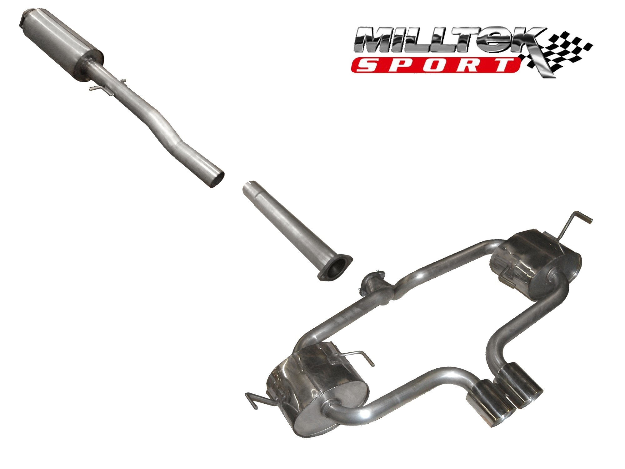 Milltek New Mini I cat-back systeem met dubbel 76.2 mm Special e