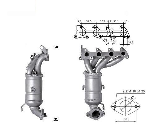 Hyundai GETZ 1.1i 12V 1086 cc 46 Kw / 63 cv G4HG Magnaflow CAT B