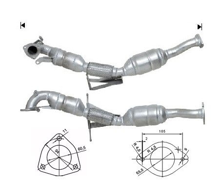 Volvo V70 2.4TD D5 2401 cc 120 Kw / 163 cv D5244T Magnaflow CAT 