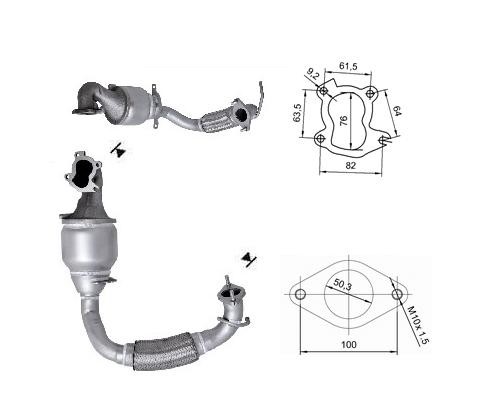 Mazda 2 1.4TD TDCI 1399 cc 50 Kw / 68 cv F6JC Magnaflow CAT Bouw