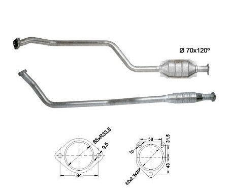 Mercedes E250D 2497 cc 83 Kw / 113 cv W124/T124 Magnaflow CAT Bo