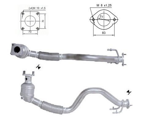 VW TOURAN 1.6i 16V FSI 1598 cc 85 Kw / 116 cv BLF Magnaflow CAT