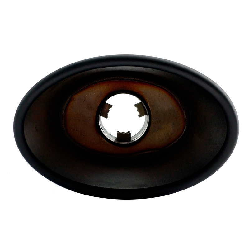 Simoni Racing Uitlaatsierstuk Ovaal/Schuin - Zwart - 150x100xL255mm - Montage ->37-54mm
