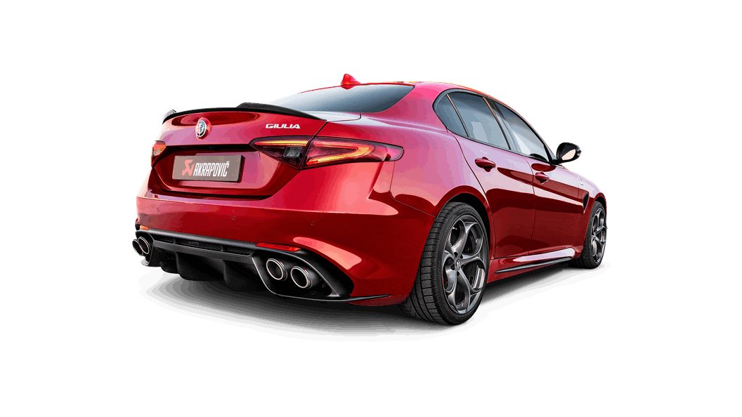 Akrapovic Alfa Romeo Giulia Quadrifoglio Titanium Link Pipe + “Evolution Line” Uitlaat Systeem