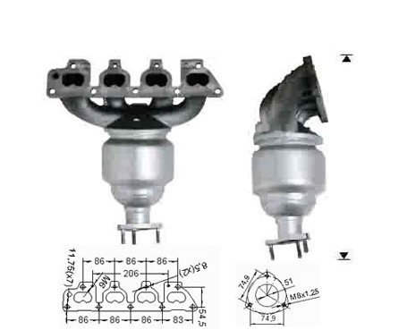 Opel CORSA C 1.4i 16V 1389 cc 66 Kw / 90 cv Z14XE Magnaflow CAT 