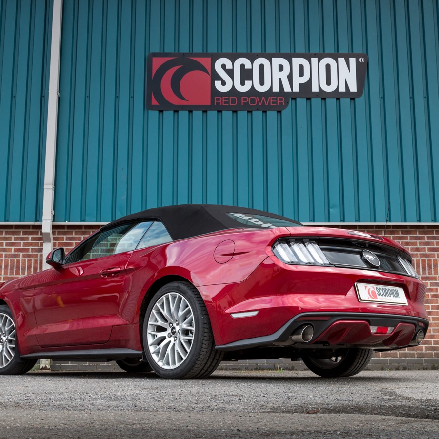 Scorpion uitlaat Ford Mustang 2.3l Ecoboost Non GPF Model gepolijst