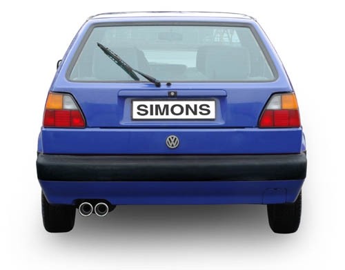 Simons Uitlaatsysteem VW Golf II GTI / G60 1985-1991 2x80