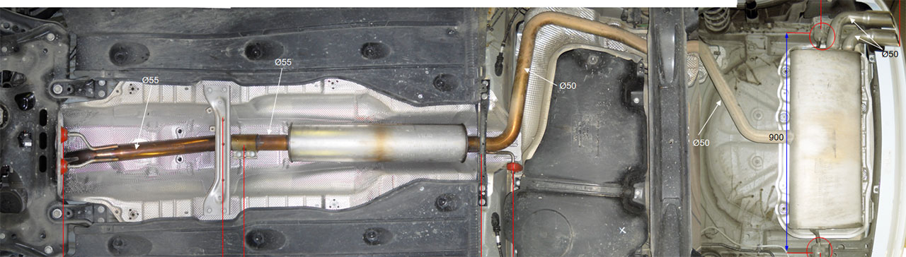 AUDI A3 8V 1.6 TDI (105 Hp) 2012 -> 2014 Centre pipe (Replace OEM centre exhaust)