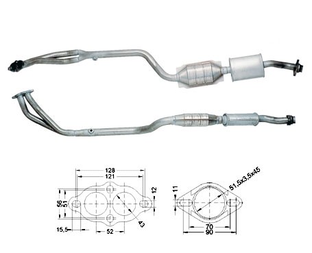 BMW 318i 1796 cc 85 Kw / 116 cv M43 E36 Magnaflow CAT Bouwjaar: 