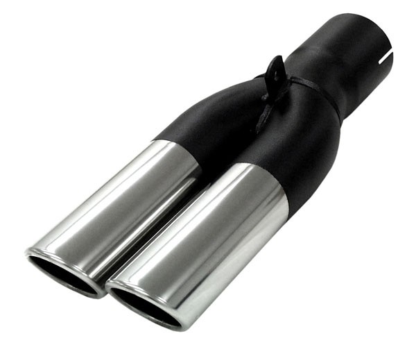 eindstyling TWIN 2x58mm 2,5 inch (63,5mm) Simons RVS