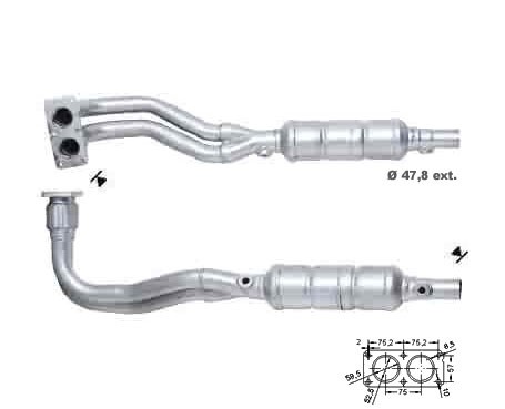 Volvo V40 1.8i 16V 1783 cc 90 Kw / 122 cv B4184S2 Magnaflow CAT