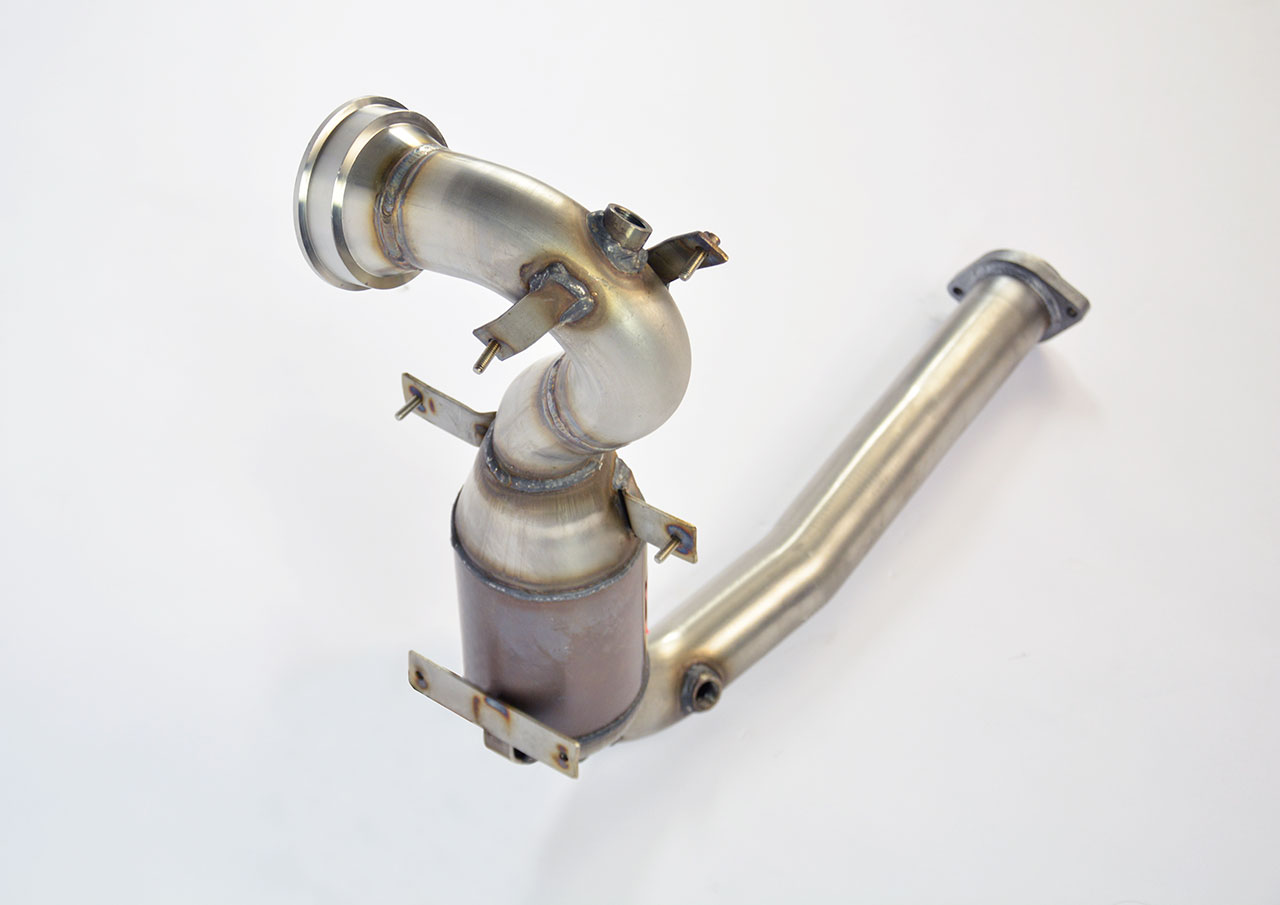 695 ABARTH 1.4T "Tributo Ferrari" (180 Hp) 2009 Turbo downpipe kit + Metallic catalytic converter (A