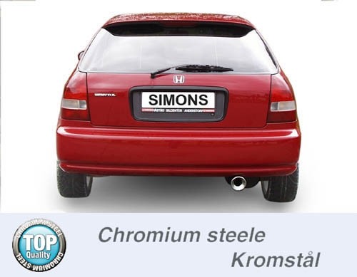 Simons Uitlaatsysteem af kat. Honda Civic V/VI 1992-2000