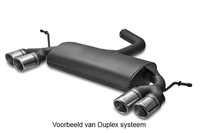 Einddemper VW Scirocco duplex 2008-2012 RVS eindstuk 2x70mm rond