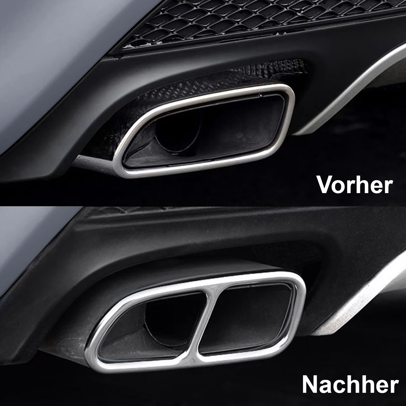 Uitlaat Sierstukken Mercedes CLA C117 X117 13-16 Zwart