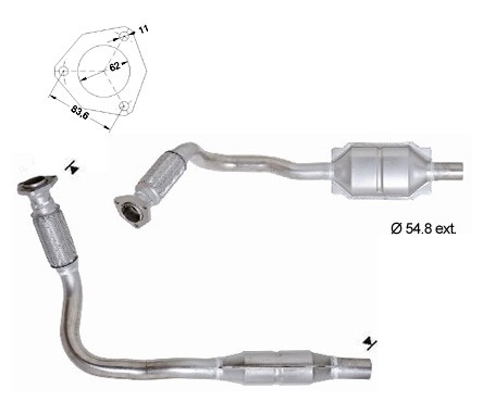 Opel ASTRA 2.2TD DTI 2172 cc 92 Kw / 125 cv Y22DTR Magnaflow CAT