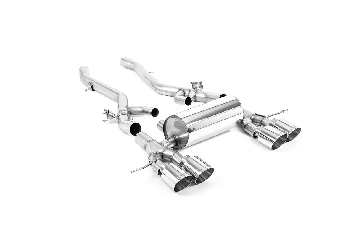 Milltek BMW M2 G87 Axle Back System GT-115 Polished Trims